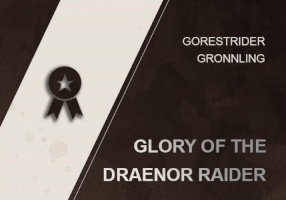 GLORY OF THE DRAENOR RAIDER BOOST