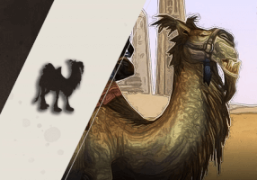 Tan Riding Camel Mount